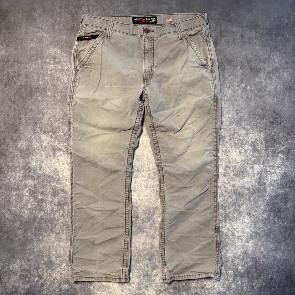 Ariat FR M4 Pants Mens 36x32 Gray Flame Resistant Bootcut Workhorse Westex